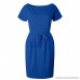 FORUU Women Casual Pocket Summer Ladies Short Sleeve Evening Party Mini Dress Blue B07CHB6571